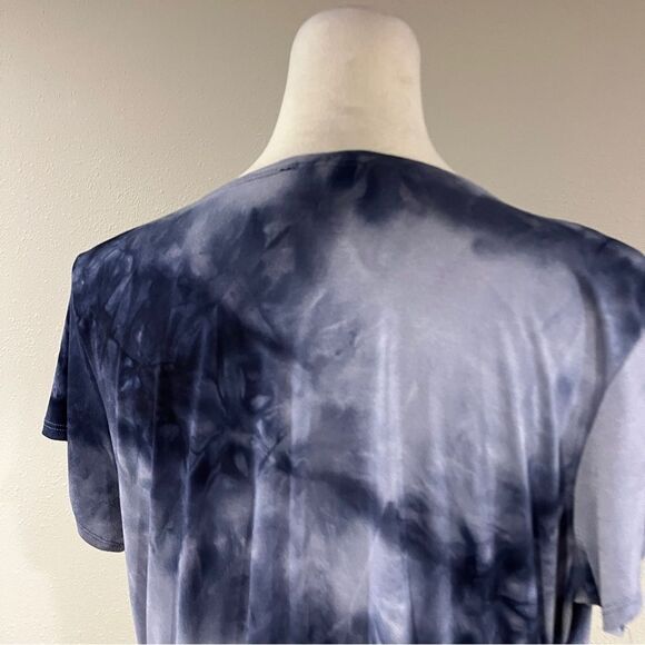 Lane Bryant short sleeve Tie-Dye fake Wrap plus size midi Dress size 18/20 - Picture 8 of 14